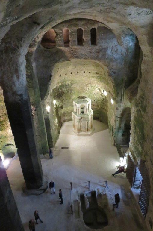 aubeterre underground church view ofjerusalem sepulture